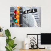 Ampel und Wall Street-Zeichen Poster (Heimbüro)