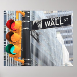 Ampel und Wall Street-Zeichen Poster