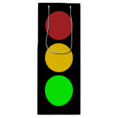 Ampel vor Vorsicht Straßenschild Geschenktüte Für Weinflaschen (Vorderseite)