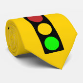Ampel vor Vorsicht Straßenschild Krawatte (Gerollt)