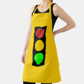 Ampel vor Vorsicht Straßenschild Schürze (InSitu)