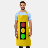 Ampel vor Vorsicht Straßenschild Schürze (Getragen)