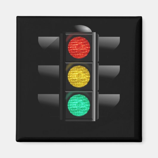 Ampelleuchte Rot Gelb Grün Magnet (Vorne)