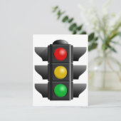 Ampelleuchten Rot-Gelb-Grün-Signal Einladung (Stehend Vorderseite)