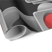 Ampelleuchten Rot-Gelb-Grün-Signal Geschenkpapier (Rolleneckpunkt)