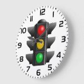 Ampelleuchten Rot-Gelb-Grün-Signal Große Wanduhr (Winkel)