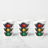 Ampelleuchten Rot-Gelb-Grün-Signal Pappbecher