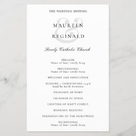 Amperand Traditional Budget Wedding Program Flyer