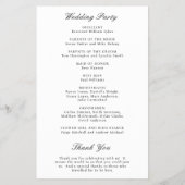 Amperand Traditional Budget Wedding Program Flyer (Hinten)