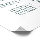 Ampere und Hochzeitsstichtabelle Poster (Ecke)