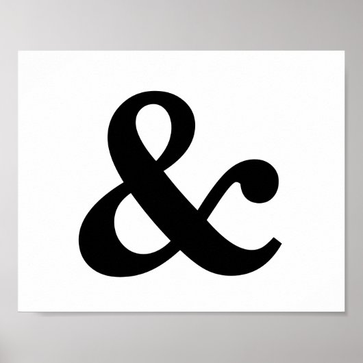 Ampersand 8" x 10" Poster (Vorne)