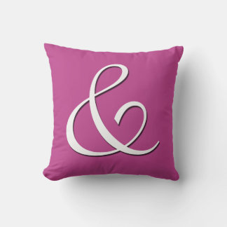 Ampersand Anfangsbuchstaben Monogramm - Kissen