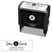 Ampersand Anschrift Briefmarke, Hochzeit Rücksende Permastempel (Beispiel)