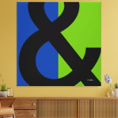 Ampersand auf blau und grün leinwanddruck (Insitu (Wohnzimmer))