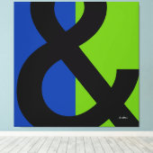 Ampersand auf blau und grün leinwanddruck (Insitu (Holzboden))
