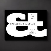 Ampersand Bold Typografie Save the Date schwarz Einladung