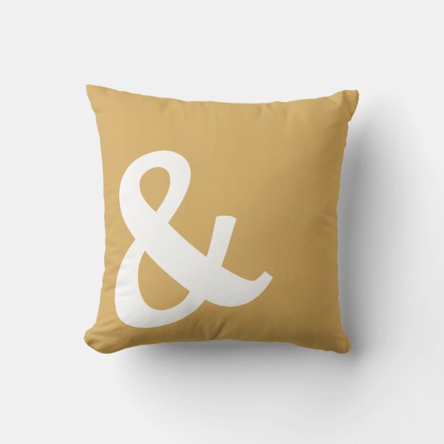 Ampersand Bold (und) Sign Kissen (Vorderseite)
