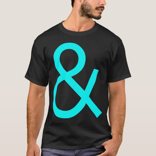 Ampersand - Cyan on Dark T-Shirt (Vorderseite)