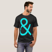 Ampersand - Cyan on Dark T-Shirt (Vorne ganz)