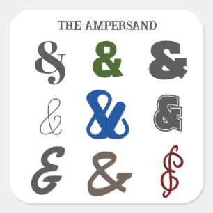 Ampersand Day Quadratischer Aufkleber