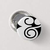 Ampersand "&" Designer Abstrakt | BL White | Button (Vorne & Hinten)