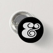 Ampersand "&" Designer | BL White | Button (Vorne & Hinten)