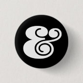 Ampersand "&" Designer | BL White | Button (Vorderseite)