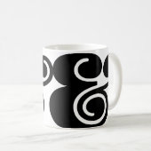Ampersand "&" Designer übersichtlich | BL Black | Kaffeetasse (VorderseiteRechts)