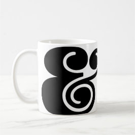 Ampersand "&" Designer übersichtlich | BL Black | Kaffeetasse