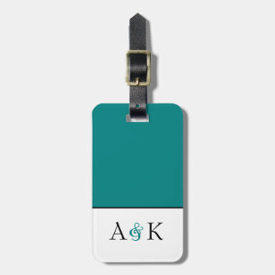 Ampersand-Eleganz: Teal-Flitterwochen-Gepäckanhäng Gepäckanhänger