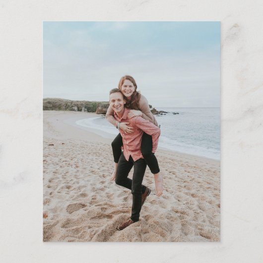 Ampersand-Foto-Hochzeit speichern Sie das Datum (Rückseite)