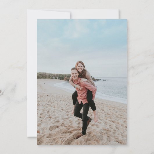 Ampersand Foto Traditionelle Hochzeit Save The Date (Rückseite)