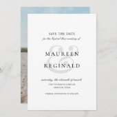 Ampersand Foto Traditionelle Hochzeit Save The Date (Vorne/Hinten)