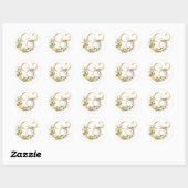 Ampersand-Gold Runder Aufkleber (Blatt)