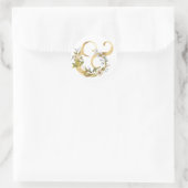 Ampersand-Gold Runder Aufkleber (Tasche)