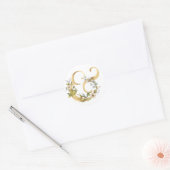 Ampersand-Gold Runder Aufkleber (Umschlag)