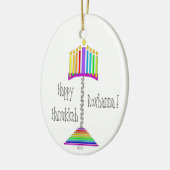 Ampersand-Hanukkiah-Ornament Keramik Ornament (Links)