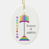 Ampersand-Hanukkiah-Ornament Keramik Ornament (Hinten)