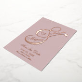 Ampersand Herzblush Save the Date gepresste Rose Folieneinladung (Gedreht)