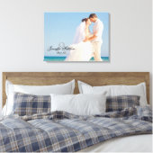 Ampersand Hochzeit Foto Leinwand halten (Insitu (Schlafzimmer))