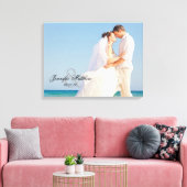 Ampersand Hochzeit Foto Leinwand halten (Insitu (Wohnzimmer))