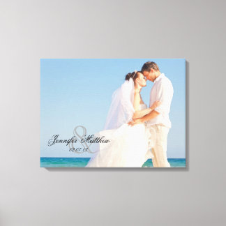 Ampersand Hochzeit Foto Leinwand halten
