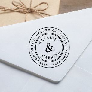 Ampersand Hochzeit Rücksendeadresse Gummistempel