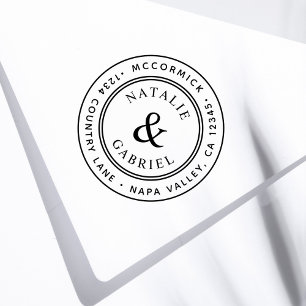 Ampersand Hochzeit Rücksendeadresse Permastempel