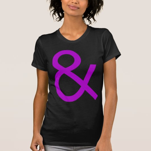 Ampersand - Lila auf dunkel T-Shirt (Vorderseite)