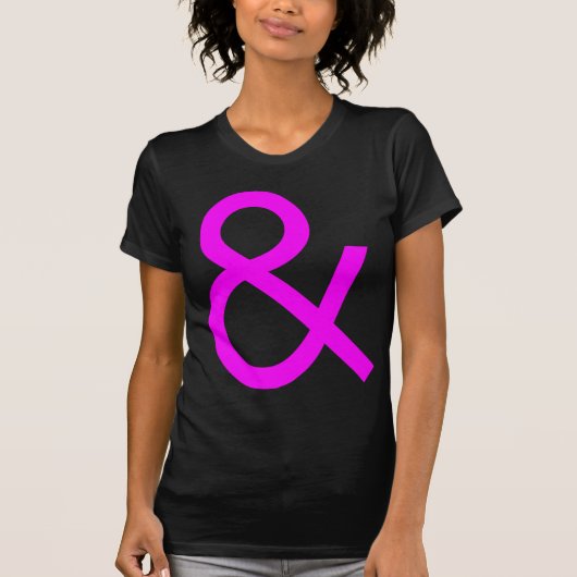 Ampersand - Magenta auf dunkel T-Shirt (Vorderseite)