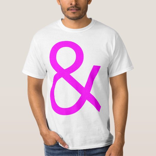 Ampersand - Magenta auf Licht T-Shirt (Vorderseite)