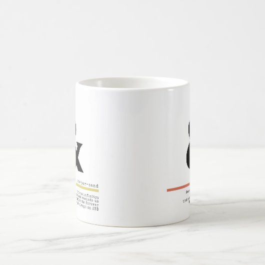 Ampersand Minimal Black Typografy Kaffeetasse (Mittel)