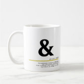 Ampersand Minimal Black Typografy Kaffeetasse (Links)