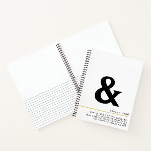 Ampersand Minimal Black Typografy Notizblock